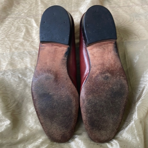 VTG Freeman brown leather tassel loafers with woven vamp (size 8.5) - Picture 4 of 8